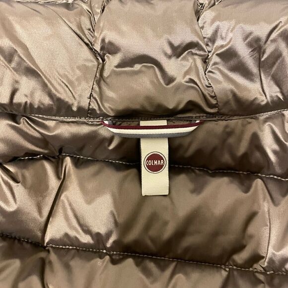 Colmar iridescent down warm jacket with fixed hood natural 🪶 feather pudding 42 - Picture 6 of 16
